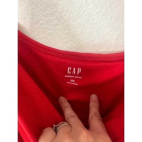 Gap Modern Dress, Red, Womens 2X, long - Picture 5 of 9